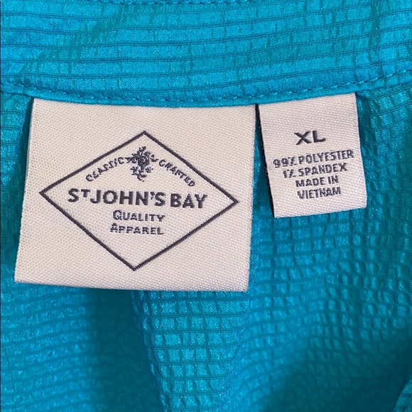 St John’s Bay Turquoise sheer blouse - Picture 4 of 5